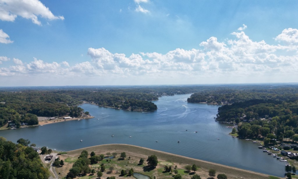 Lake Mohawk drone photo looking southward.